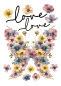 Preview: Motivtransfer, Bügelmotiv in A4 - Blumen Schmetterling - BTR-002